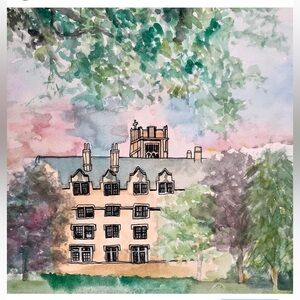 Saint Mary’s College watercolor painting